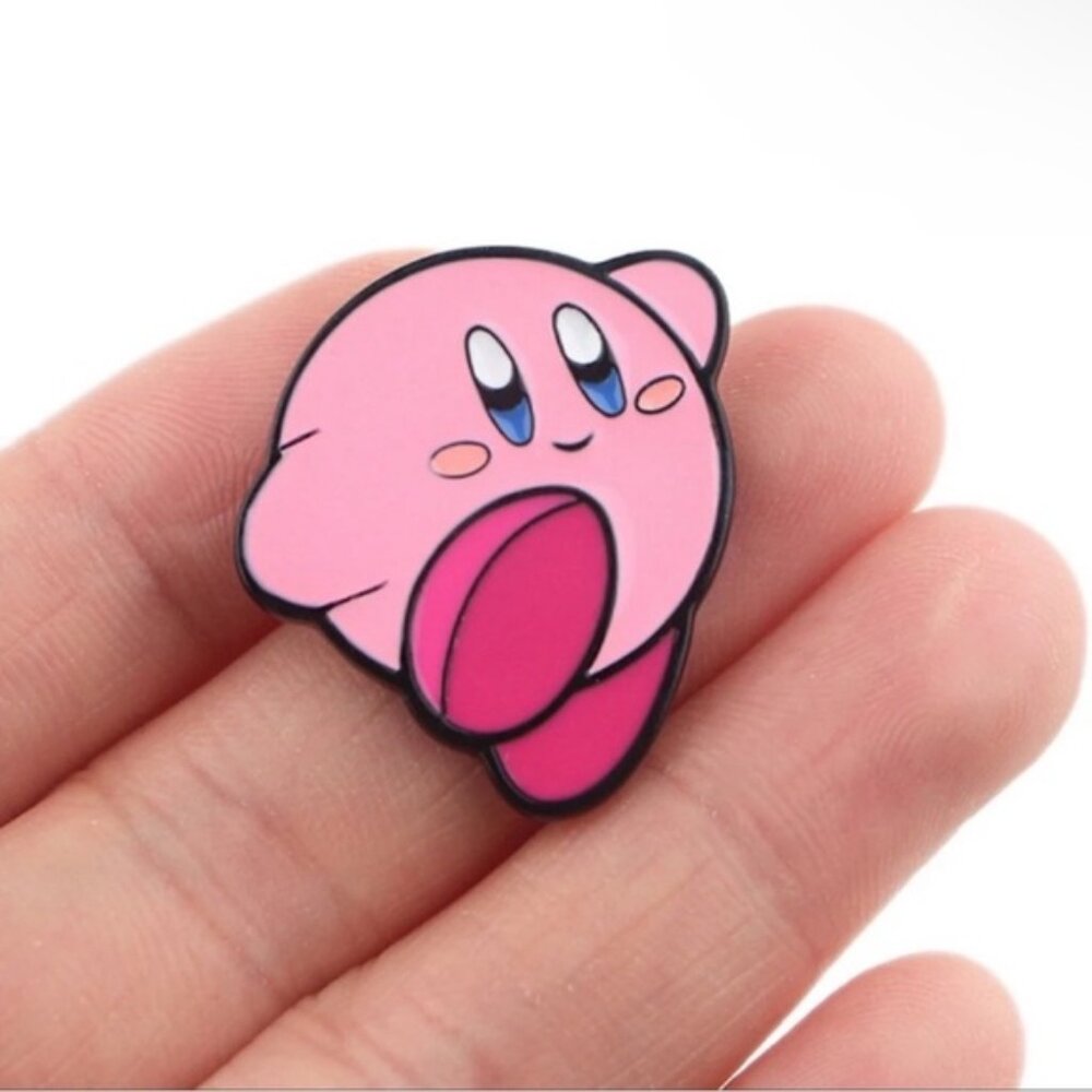 Kirby Enamel Pin Adorable Pink Nintendo Character Enamel Pin